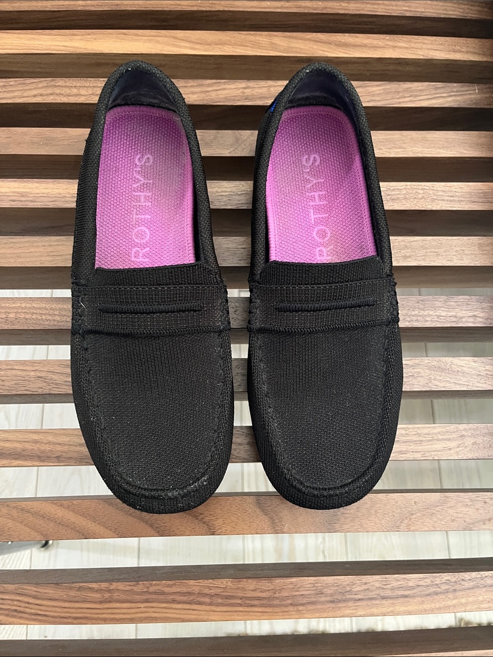 Rothy's chocolate navy Slip-On Loafers - the Daily Driver